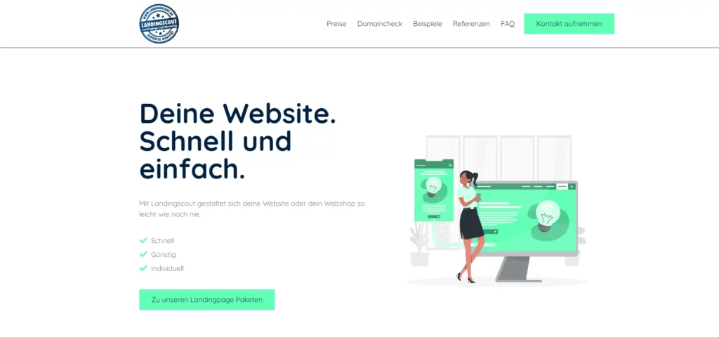 Startseite von Landingscout.de